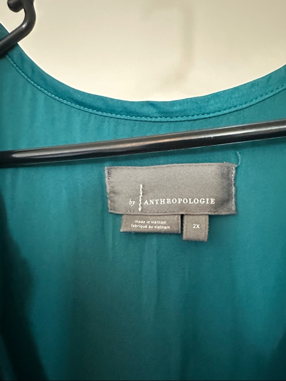 Anthropologie Somerset Teal V-Neck Tiered Maxi Dress - Picture 3 of 4